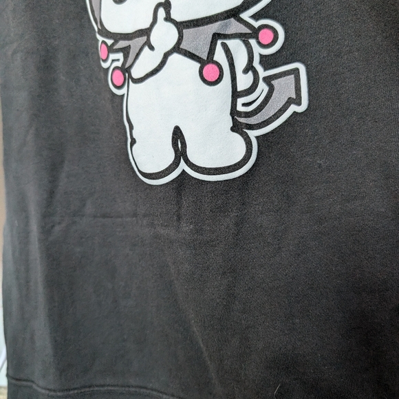 Sanrio Kuromi Character Graphic Crewneck Sweatshirt Sz L Cotton Blend - Picture 4 of 12